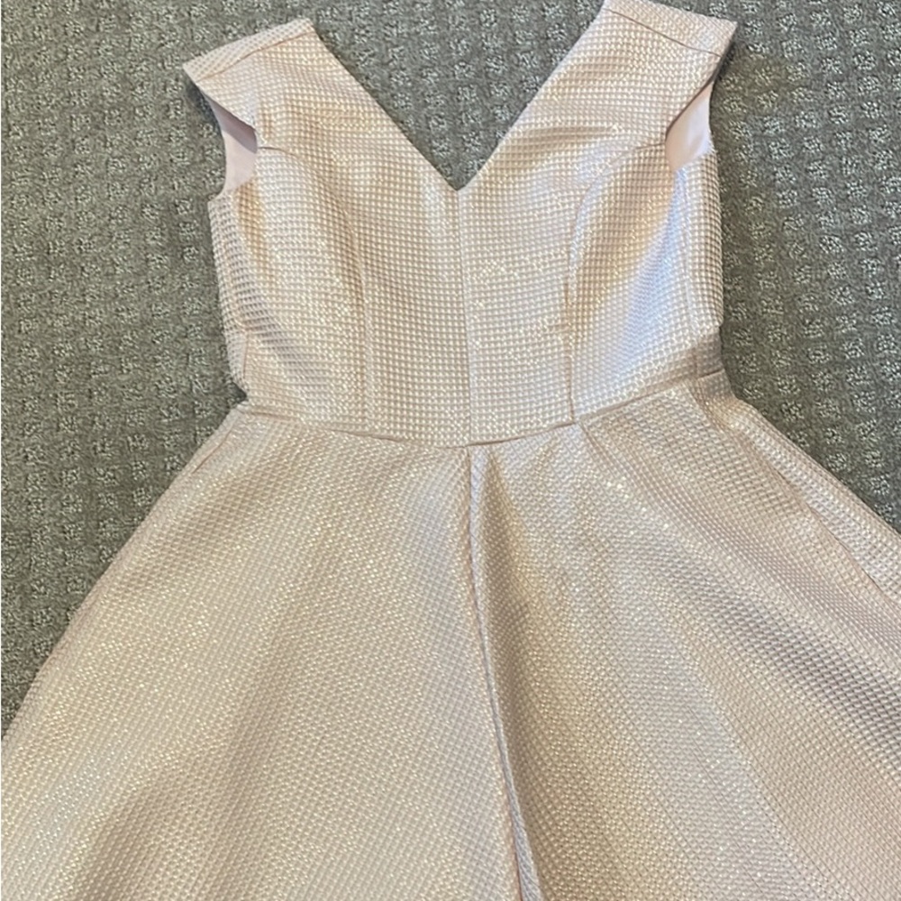 Un Deux Trois Light Pink Dress with Gold Shimmer